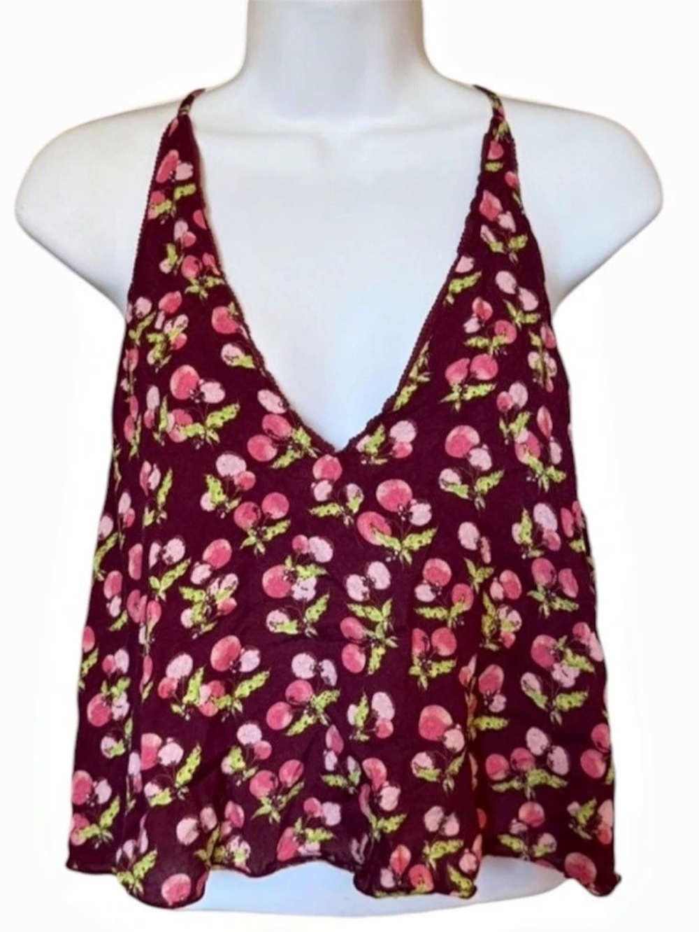 Free People Pomegranate Tank Top